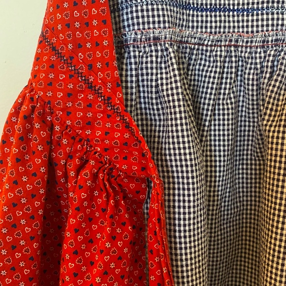 Handmade Red Cotton Gingham 3-Pocket Halter Apron Retro Kitchen OS - Picture 15 of 16
